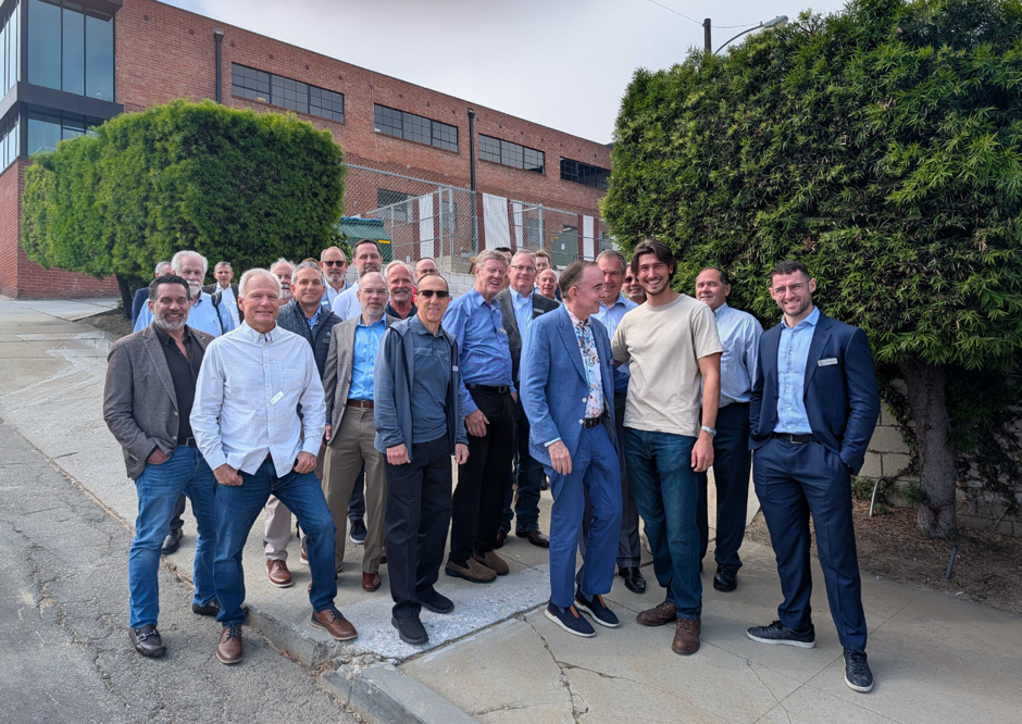 Outside Rangeview's cyberfoundry with founder Cameron Schiller