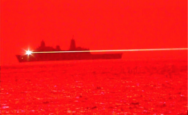 High-energy laser test image