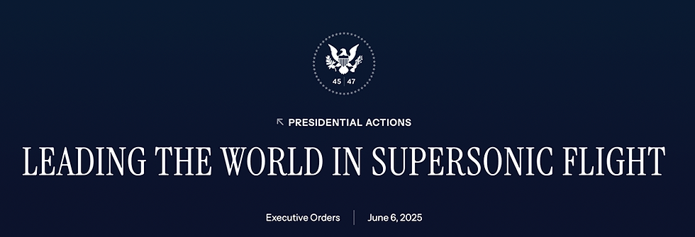Presidential Action: "Leading the World in Supersonic Flight" image